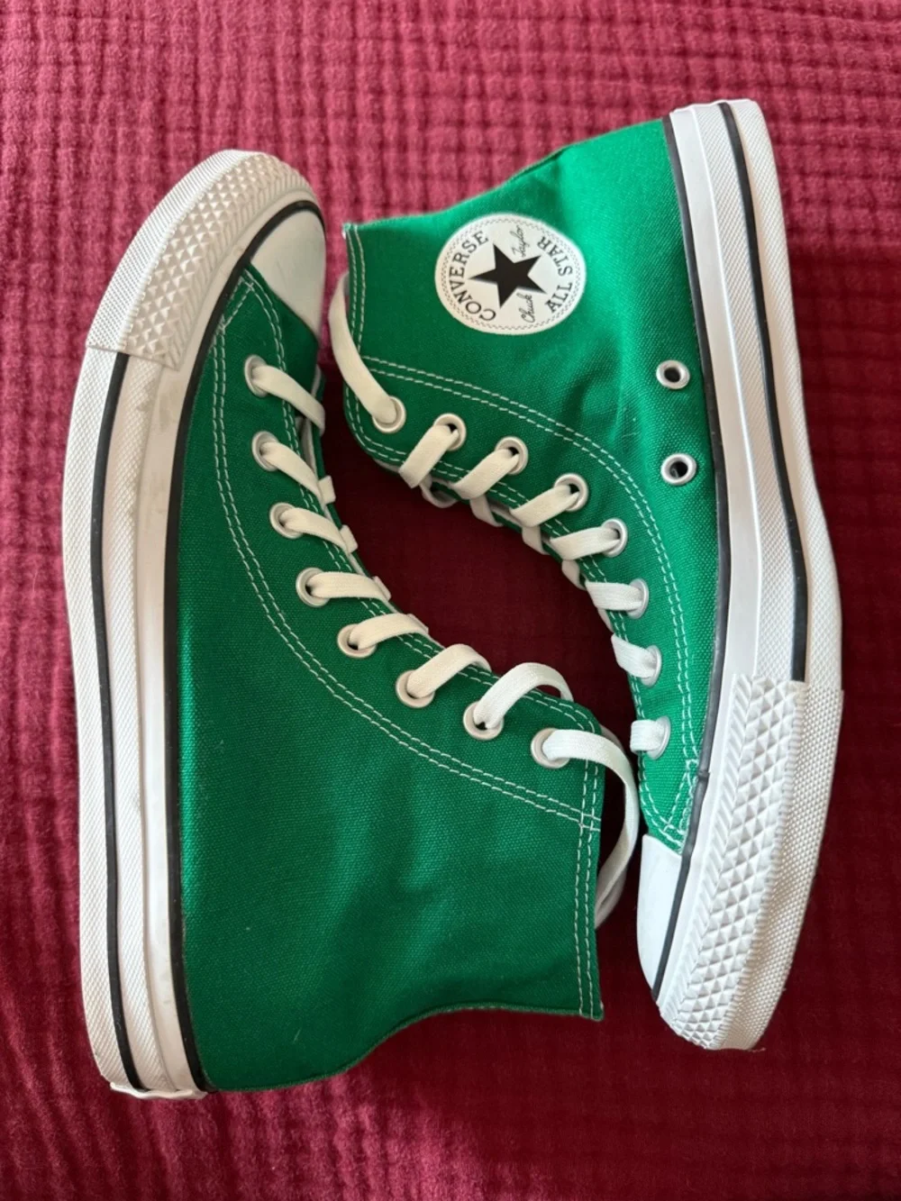 Converse Kelly Green High-Top Canvas Sneakers - Picture 2 of 4